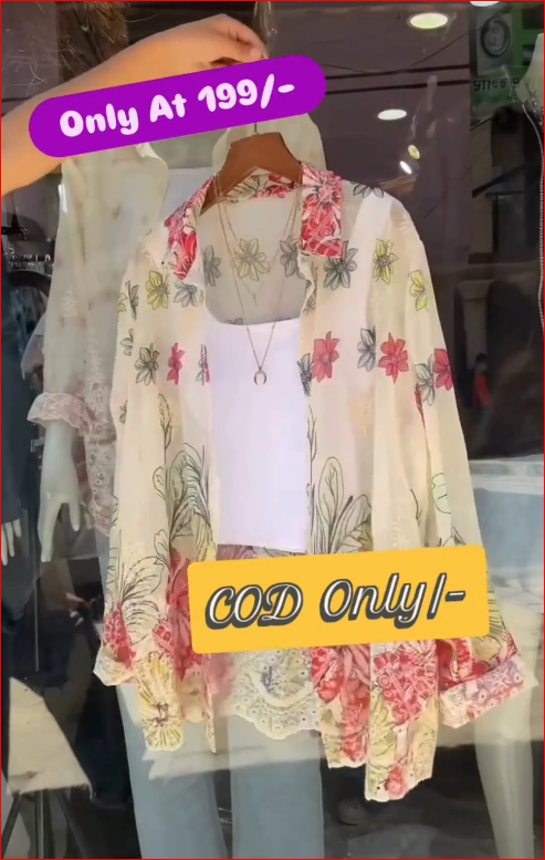 Women’s Floral Printed Summer Shrug Shirt | Lightweight Casual Layer |