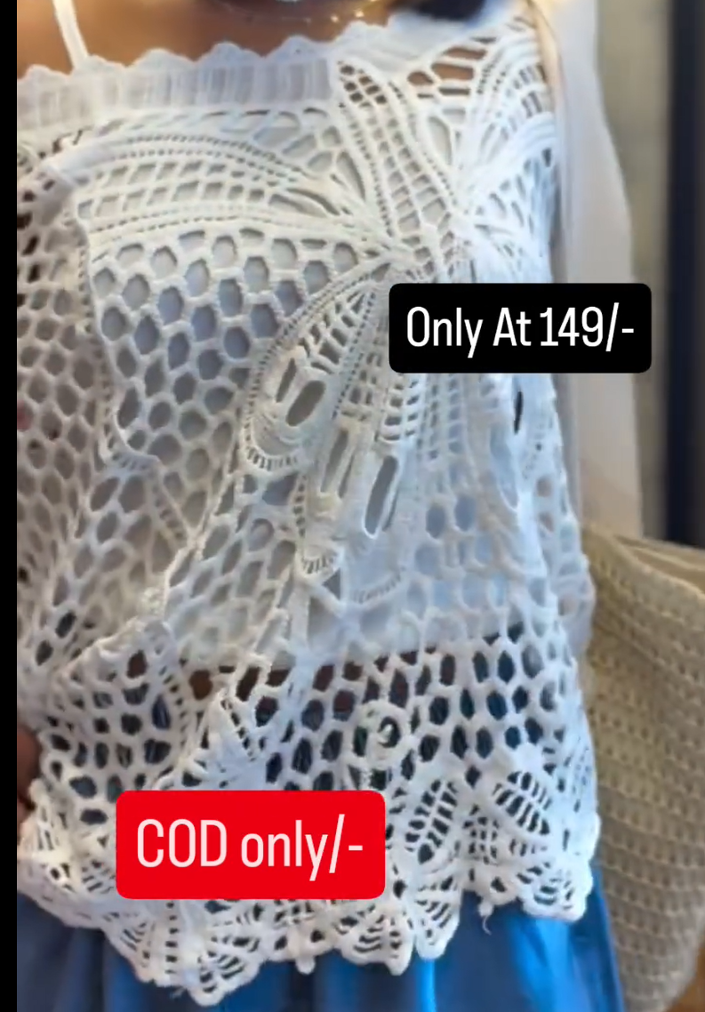 Women’s Elegant Crochet Lace Top – Stylish Casual Summer Blouse